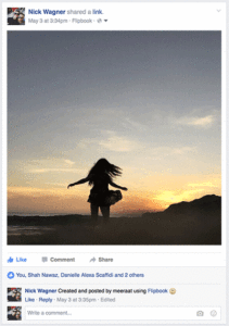 GIF post example on Facebook